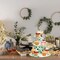 3 Tier Sage Greenery Baby Shower Cupcake Stand Party Decorations Eucalyptus Leaf Cupcake Holder Green Jungle Leaves Theme Dessert Tower for Boho Baby Shower Gender Reveal Woodland Party Supplyf